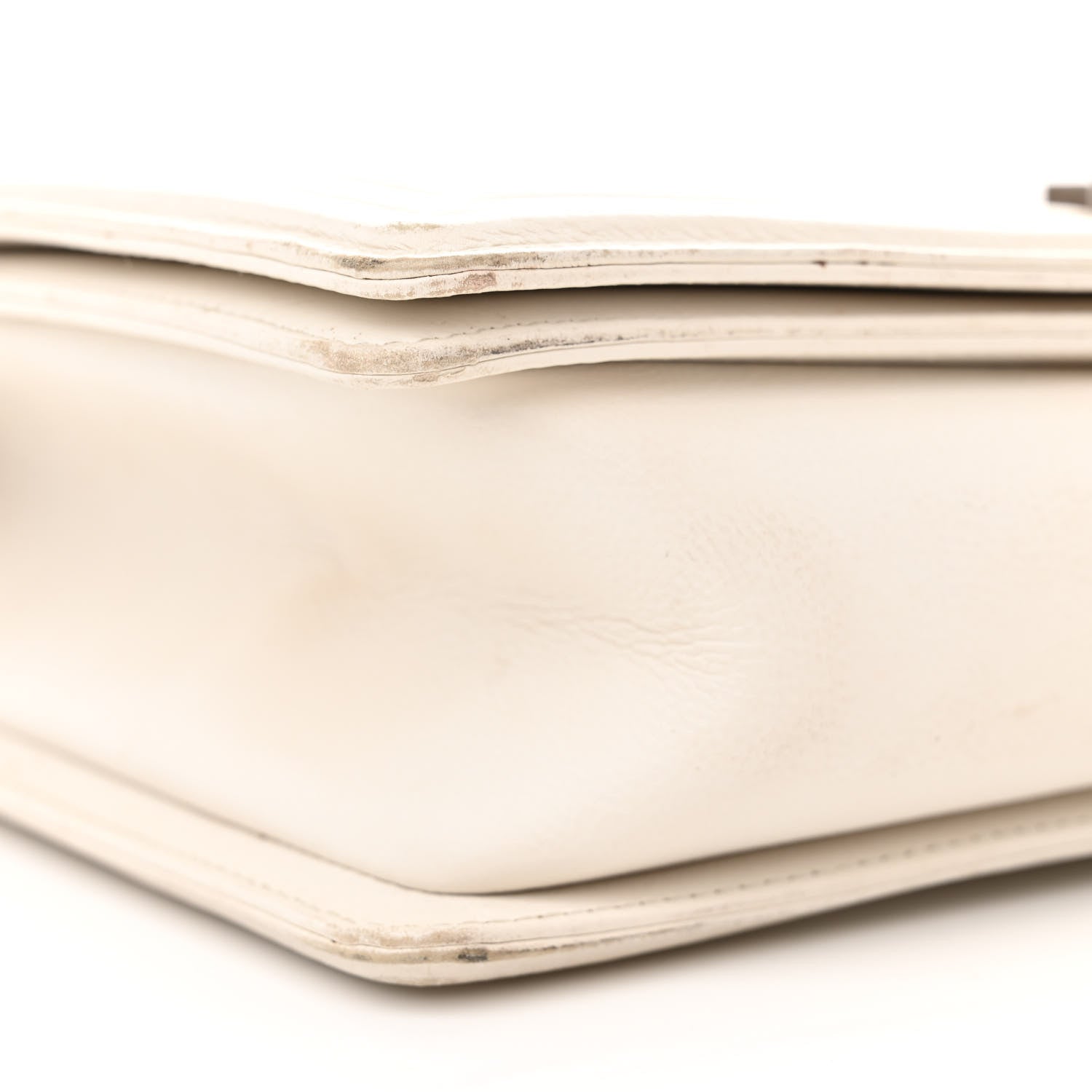 Chanel Calfskin Double Stitch New Medium Boy Flap White 9 of 20