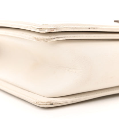 Chanel Calfskin Double Stitch New Medium Boy Flap White 9 of 20
