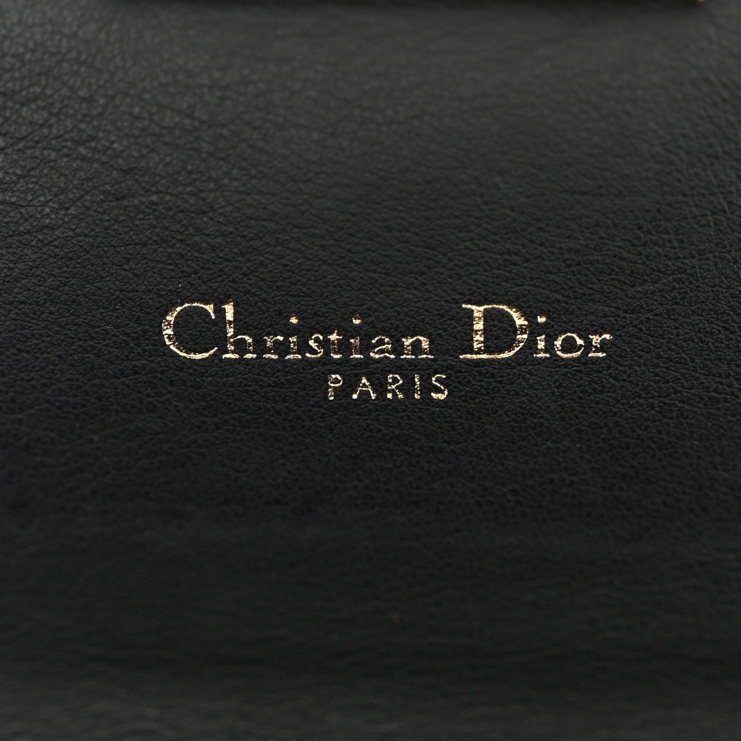 Patent Cannage Miss Dior Chain Wallet Black