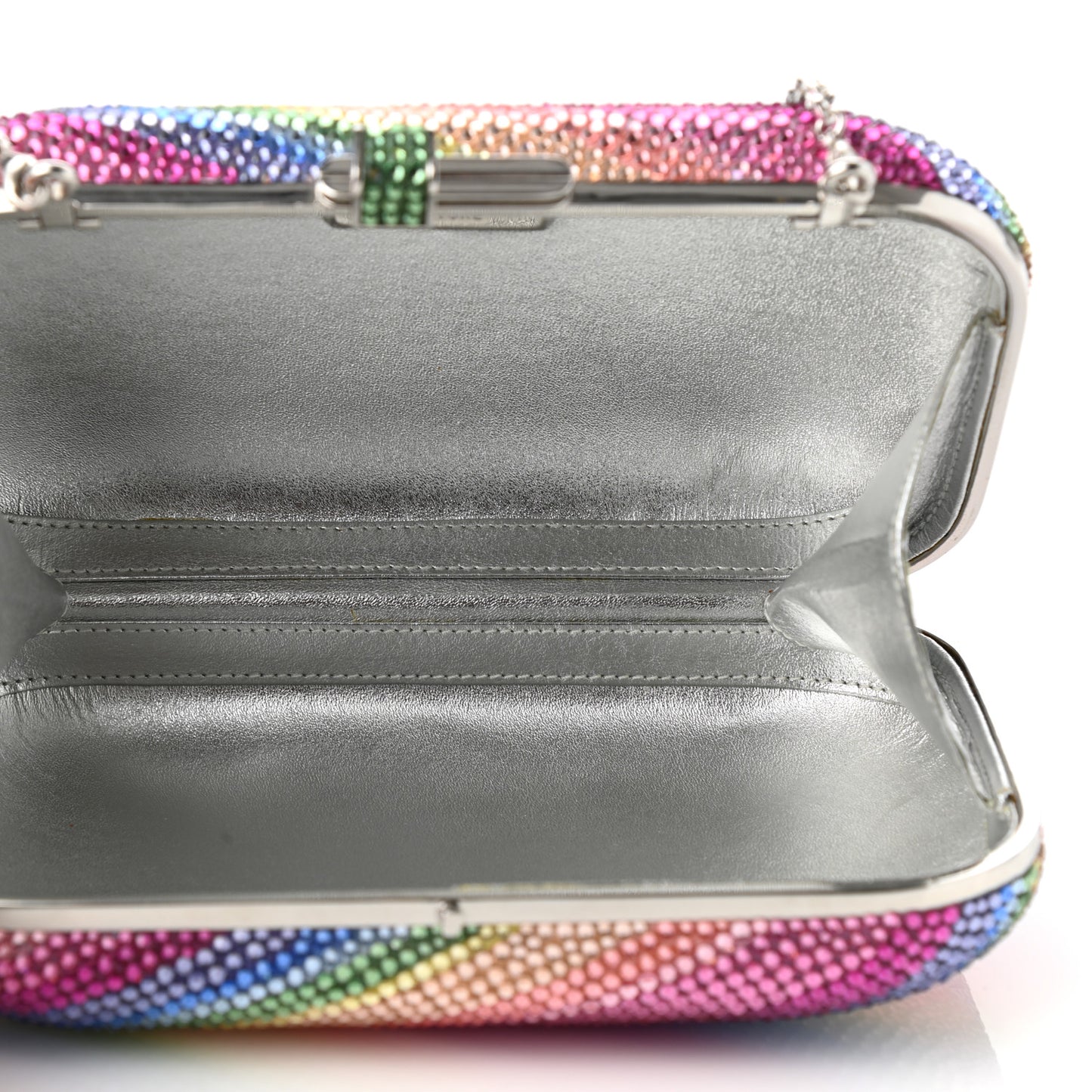 Swarovski Crystal Minaudiere Clutch Multicolor