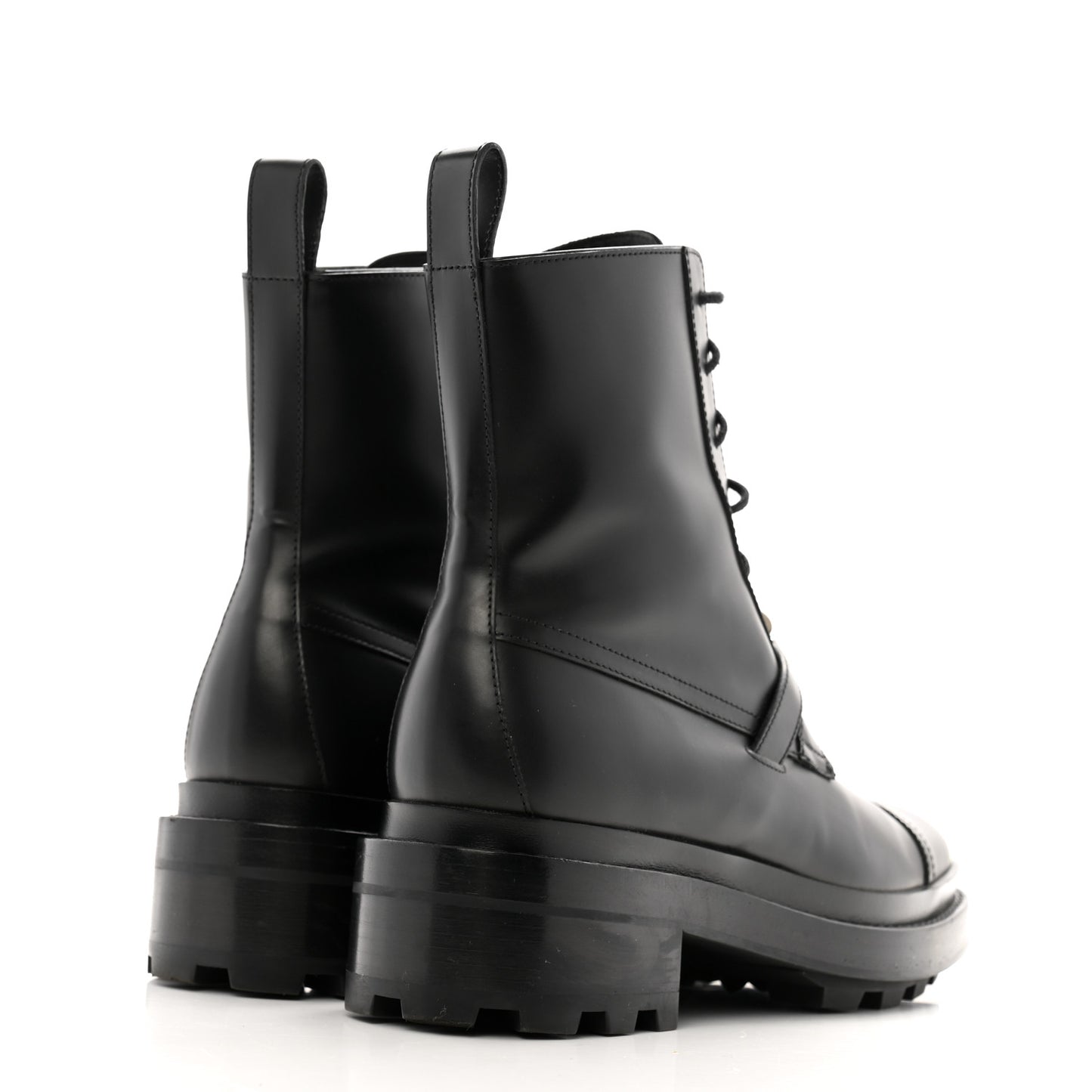 Glossed Calfskin Funk Ankle Boots 37 Black