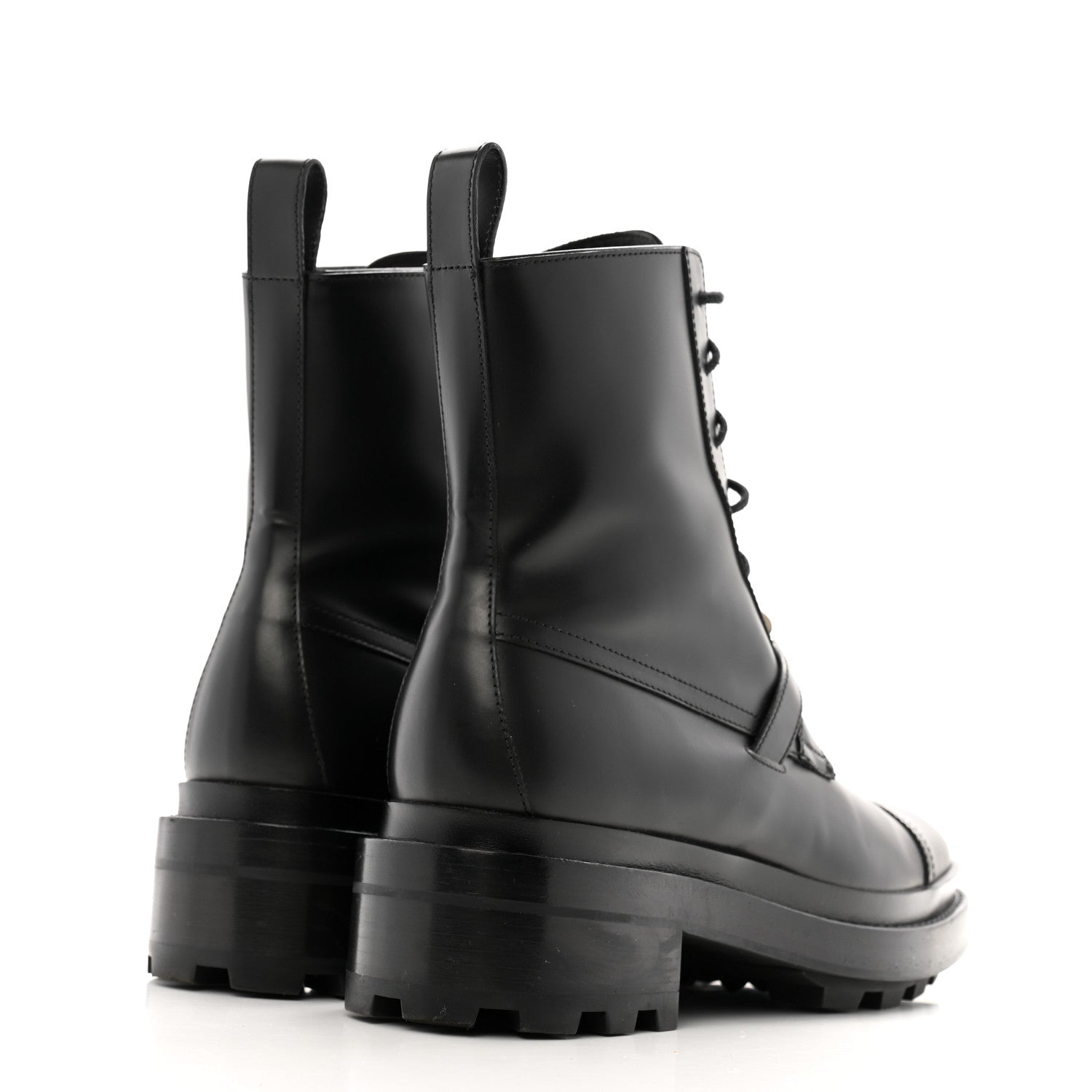 Hermes Glossed Calfskin Funk Ankle Boots 37 Black 5 of 14