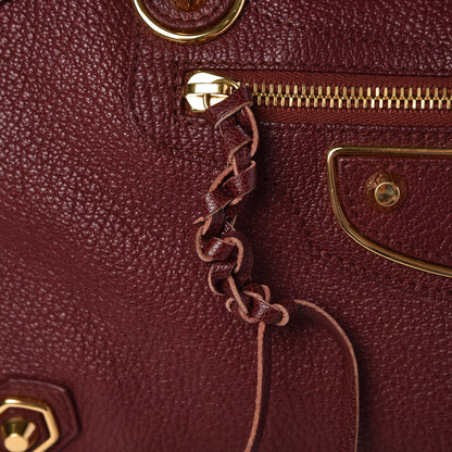 Balenciaga Chevre Gold Metallic Edge Hardware City Bordeaux 9 of 9