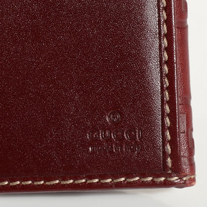 Gucci Guccissima Margaux Calfskin Metal Bar Continental Flap Wallet Dark Red 6 of 14