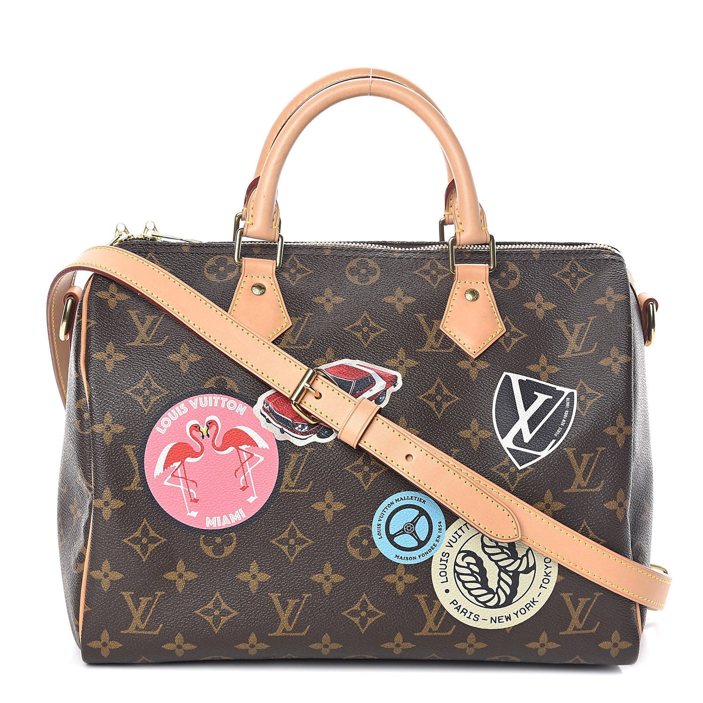Monogram World Tour Speedy Bandouliere 30
