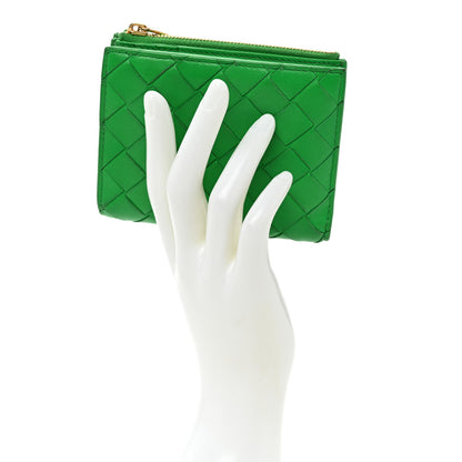 Bottega Veneta Nappa Intrecciato Bifold Zip Wallet Parakeet 2 of 6