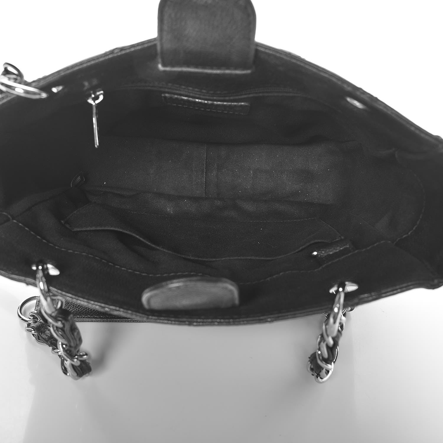 Chanel Caviar Petit Shopping Tote PST Black 6 of 14