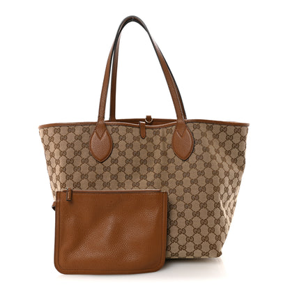 Gucci Grained Calfskin Monogram Large Totissima Reversible Tote Brown 3 of 11