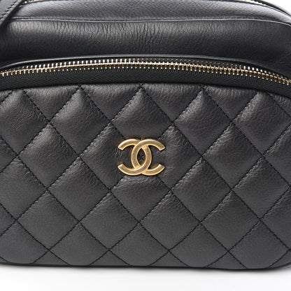 Chanel Calfskin Quilted Day Trips Camera Case Black 10 of 11