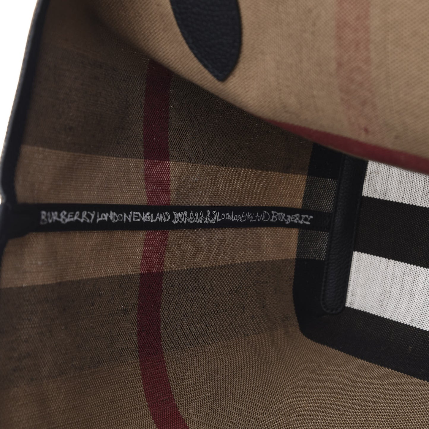 Coated Canvas Mega Check Medium Doodle Tote Black