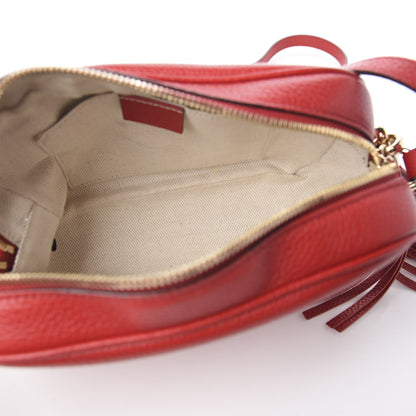 Gucci Pebbled Calfskin Small Soho Disco Bag Tabasco Red 4 of 9