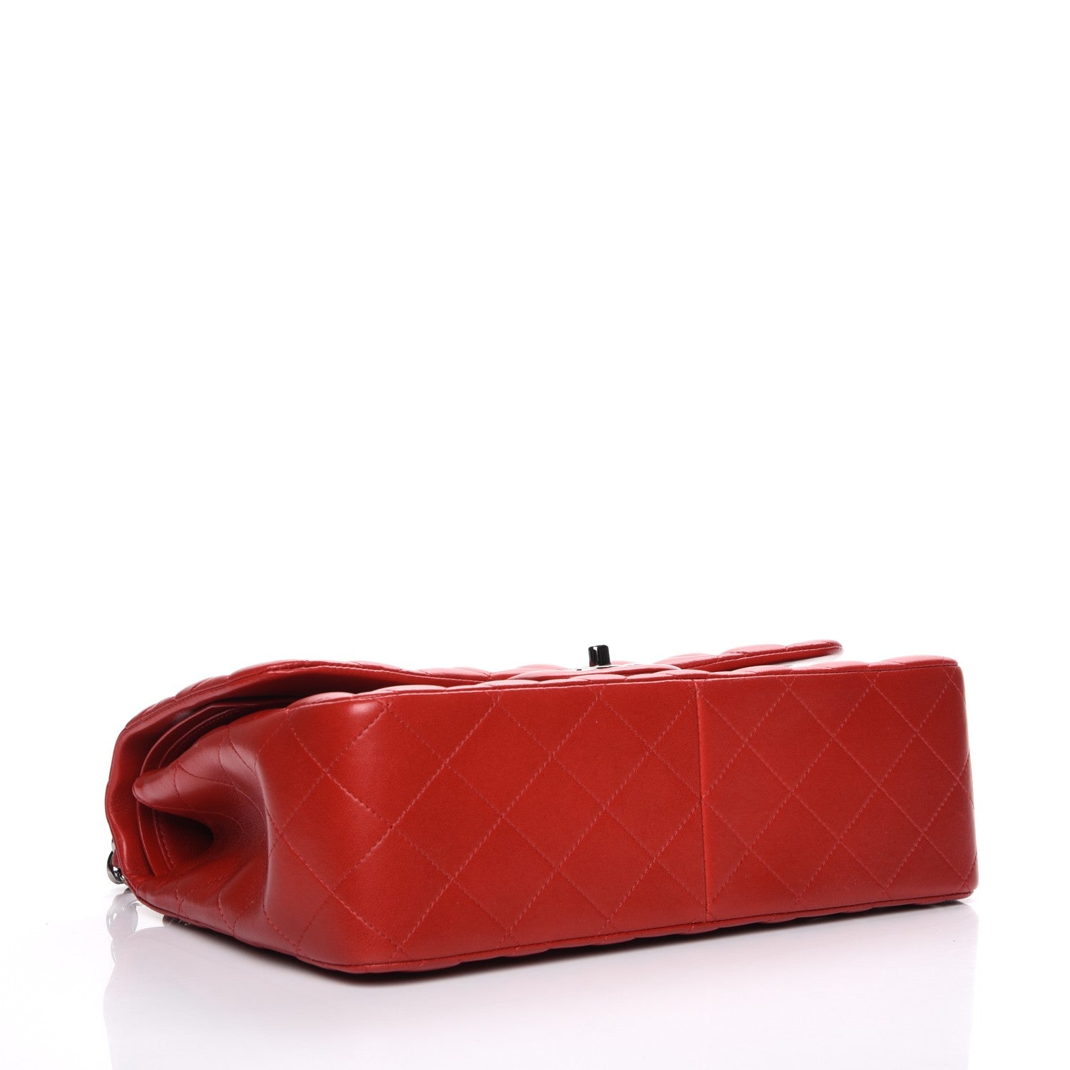Chanel Lambskin Quilted Jumbo Double Flap Red 4 of 8