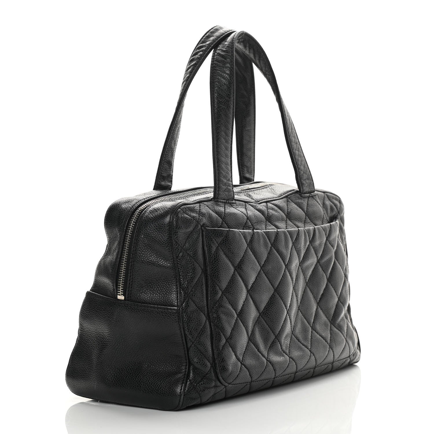 Chanel Caviar Quilted Bowler Black 3 of 14