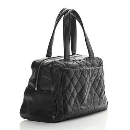 Chanel Caviar Quilted Bowler Black 3 of 14