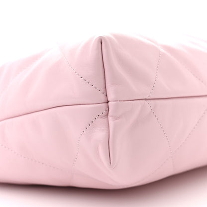Chanel Shiny Calfskin Quilted 22 Drawstring Bag Light Pink 9 of 11