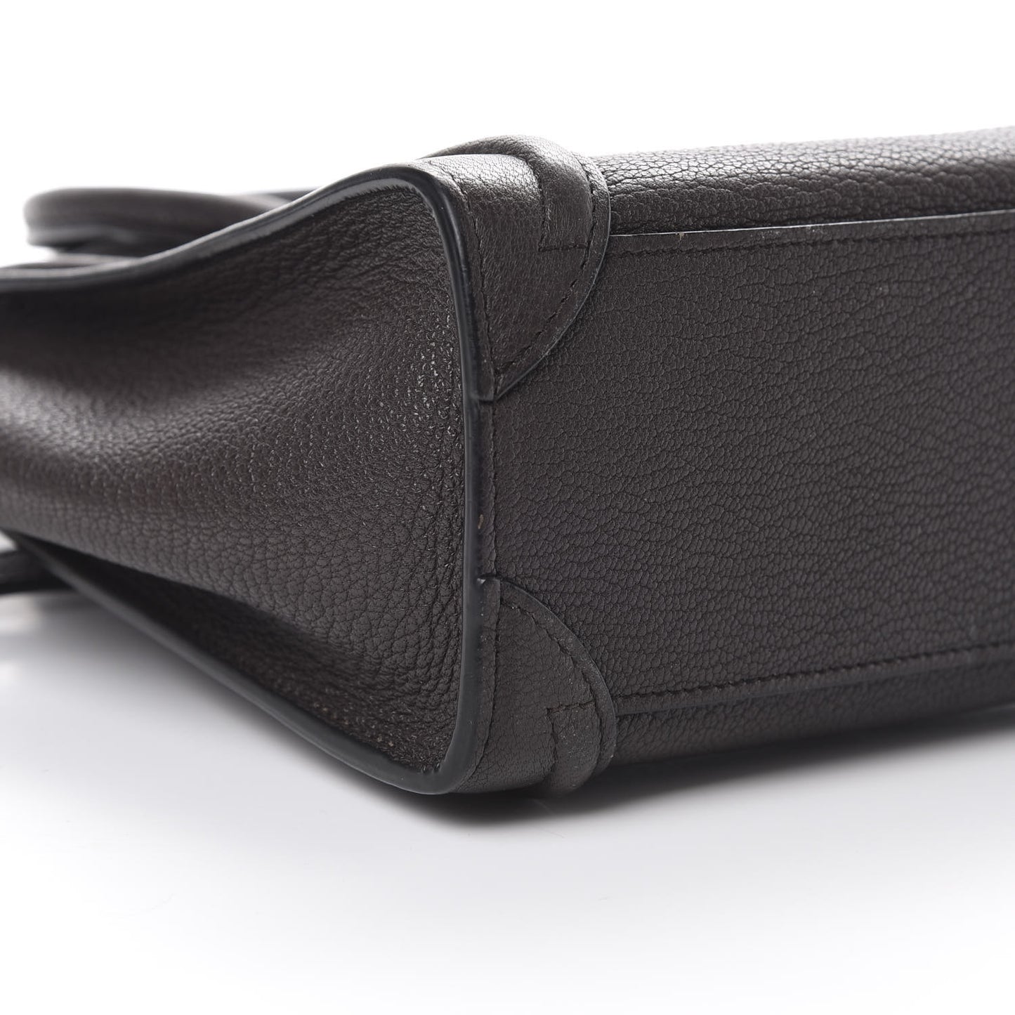 Drummed Calfskin Nano Luggage Brown