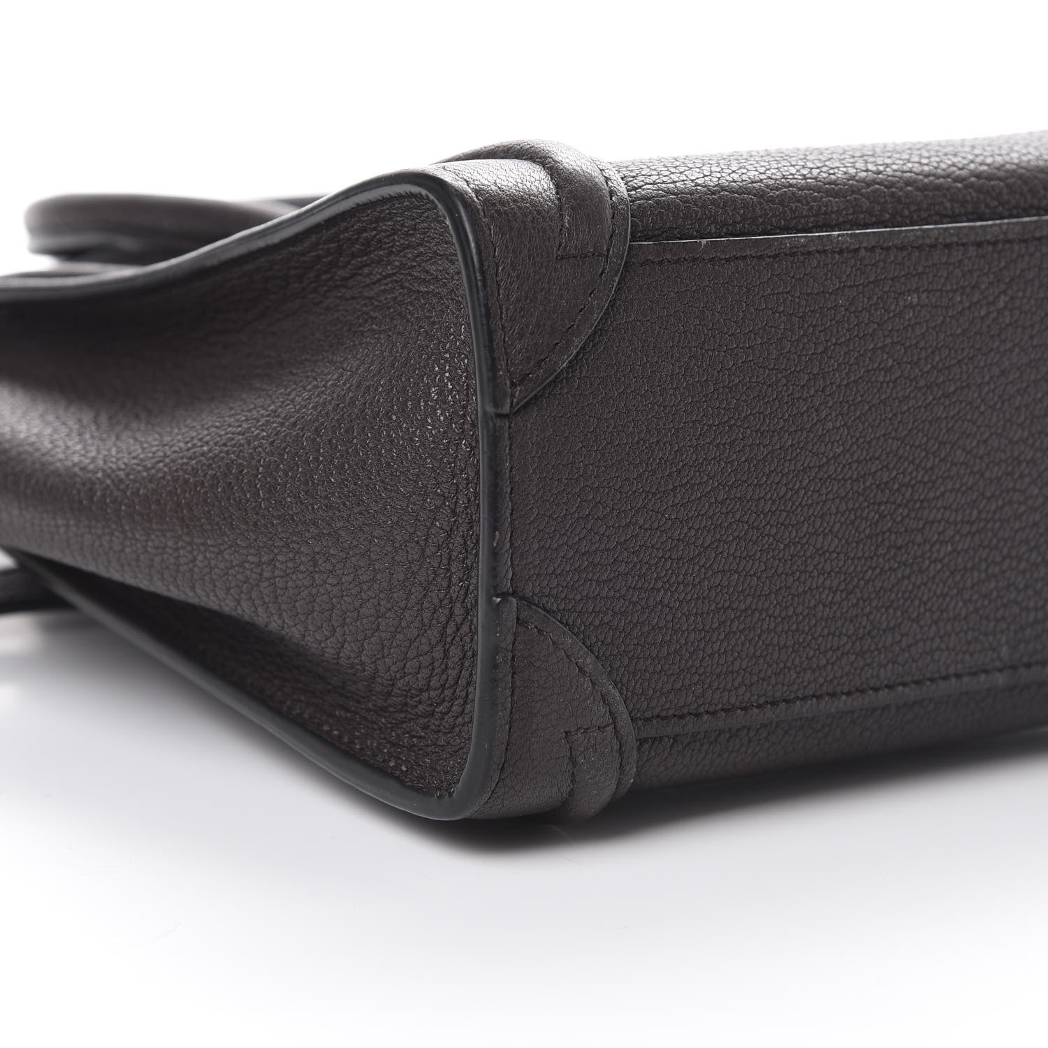 Celine Drummed Calfskin Nano Luggage Brown 9 of 20