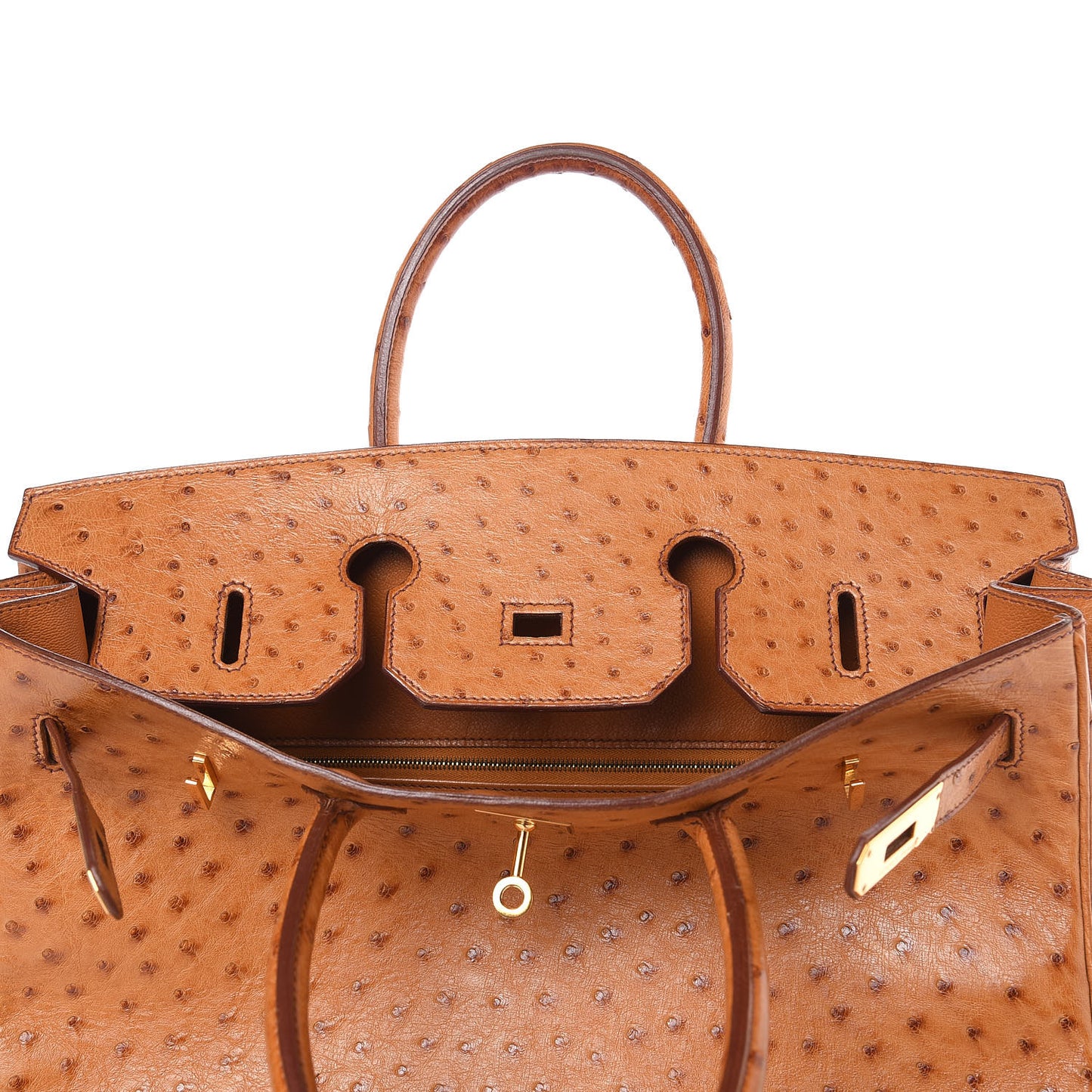Ostrich Birkin 35 Gold