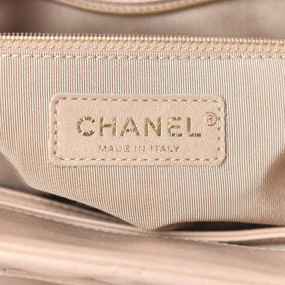 Chanel Lambskin Quilted Elegant CC Shopping Tote Beige Black 6 of 13