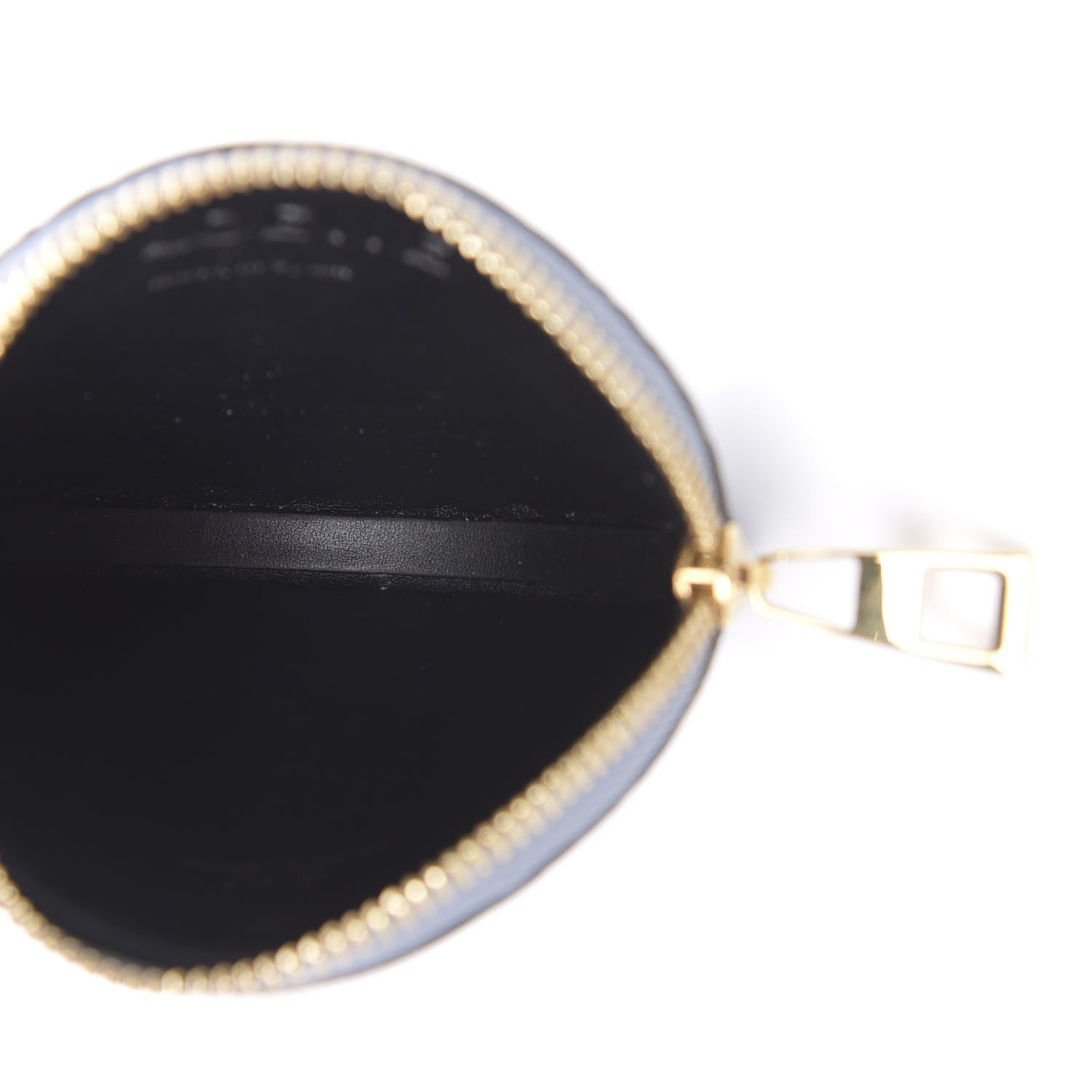 Loewe Calfskin Embossed Anagram Cookie Zip Coin Purse Stone Blue 5 of 7