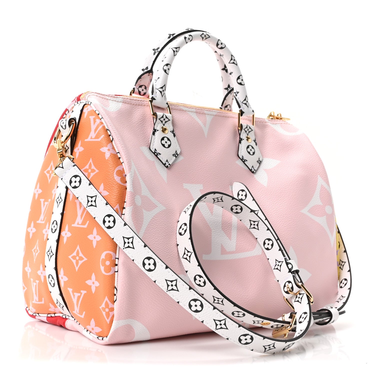 Louis Vuitton Monogram Giant Speedy Bandouliere 30 Rouge 3 of 9
