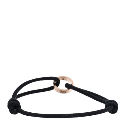 Cartier 18K Pink Gold Charity LOVE Adjustable Cord Bracelet Black 2 of 4