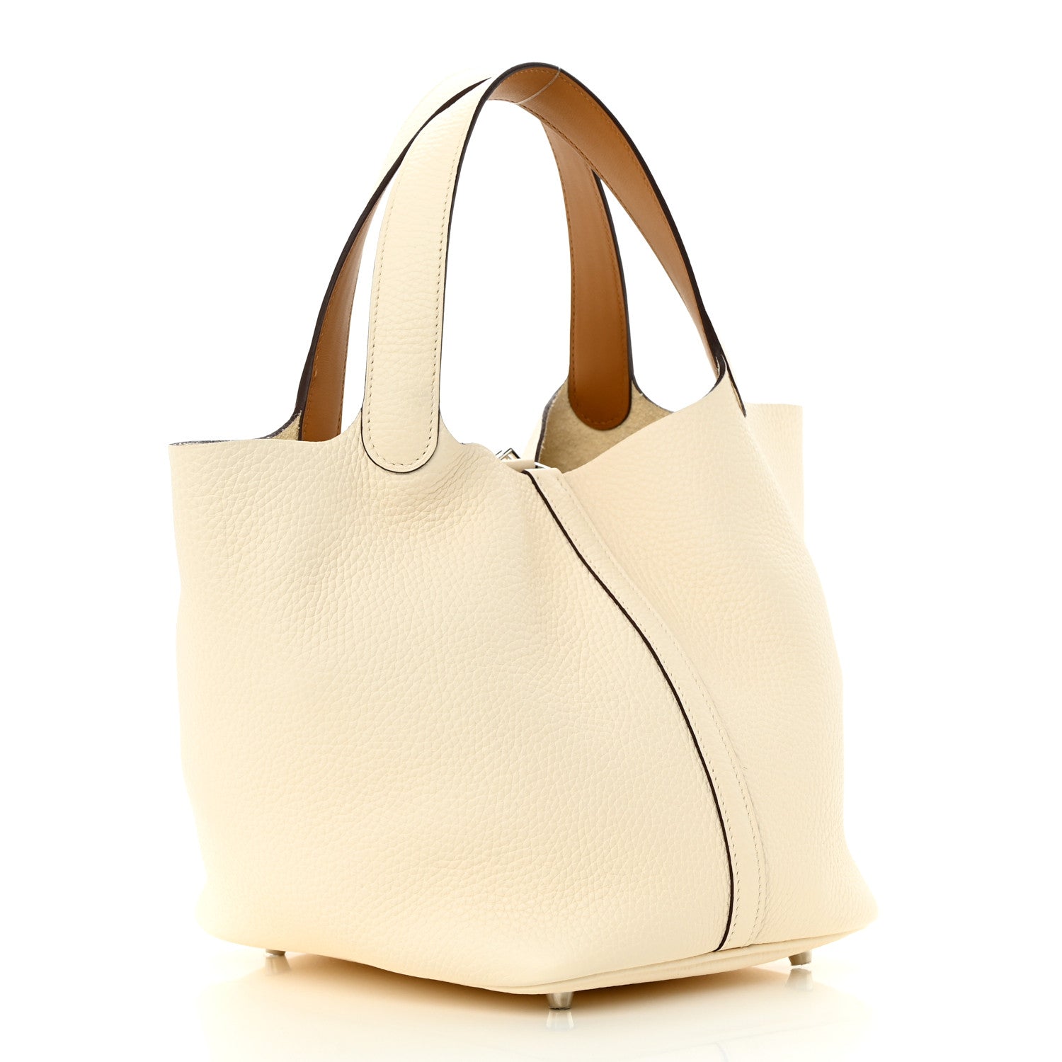 Hermes Taurillon Clemence Swift Eclat Picotin Lock 22 MM Nata Sesame 3 of 13
