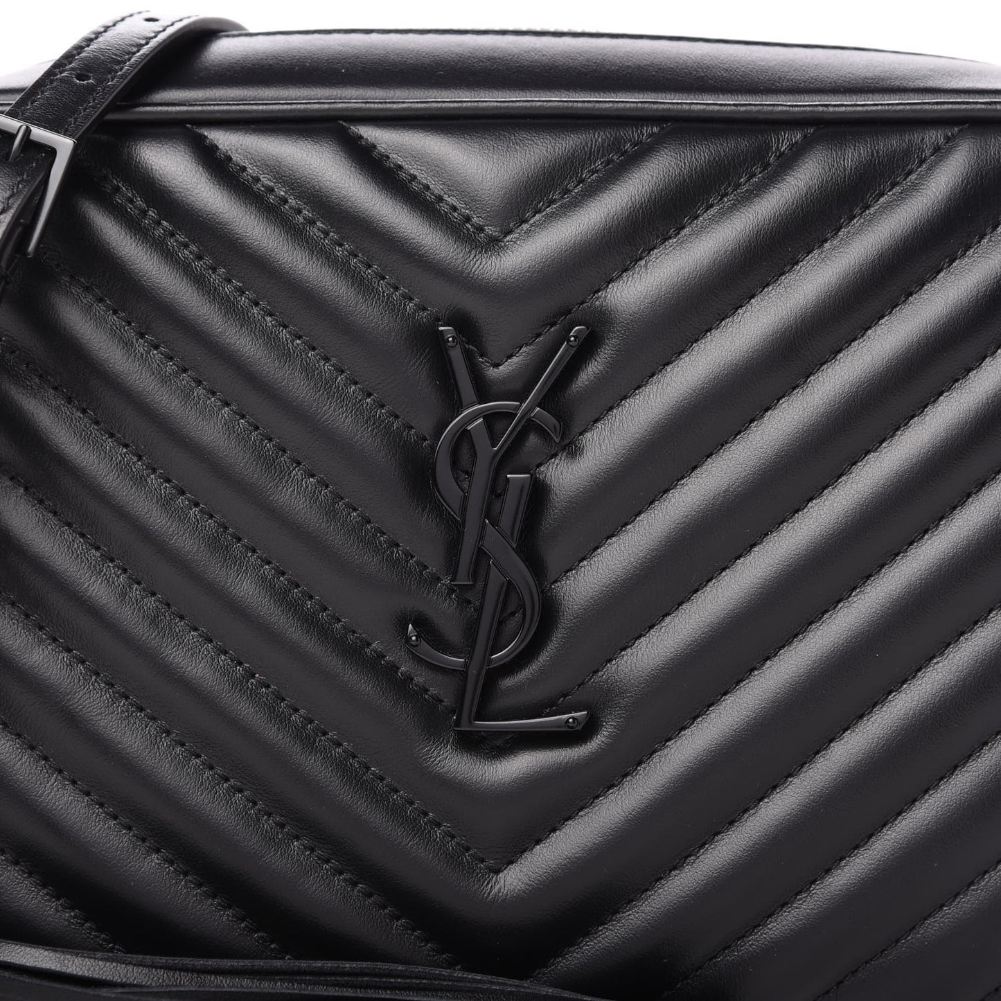 Calfskin Matelasse Monogram Lou Camera Bag Black