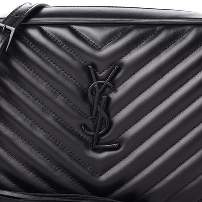 Saint Laurent Calfskin Matelasse Monogram Lou Camera Bag Black 10 of 11