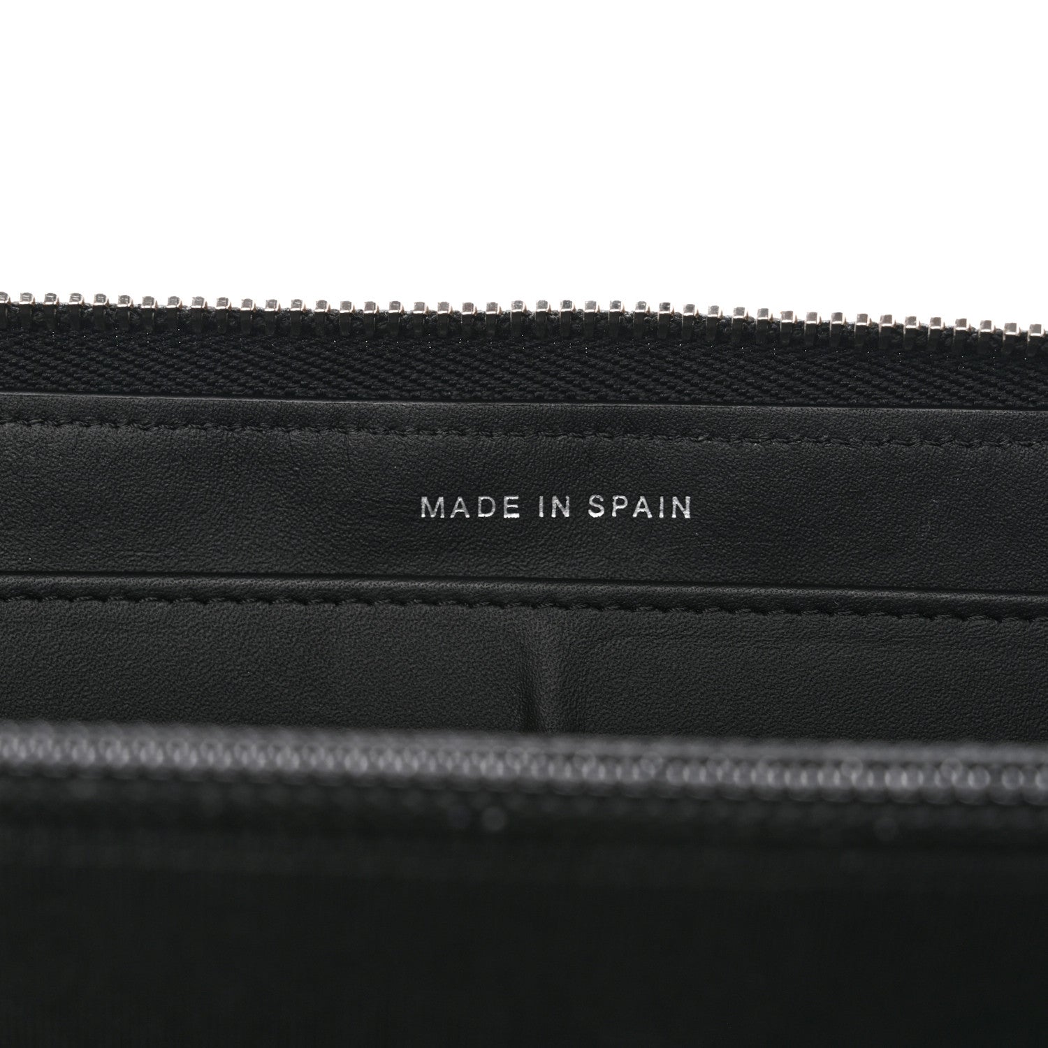 Chanel Patent Quilted Double Stitched Zip Around Wallet Black 7 of 12