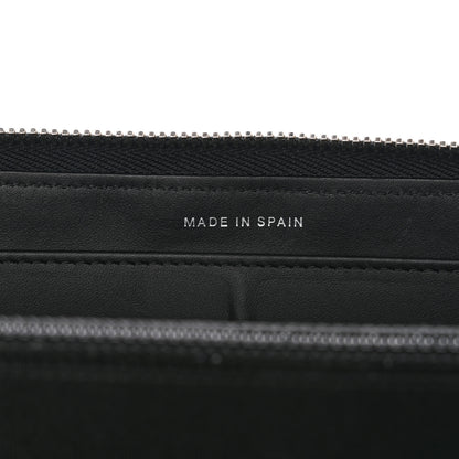 Chanel Patent Quilted Double Stitched Zip Around Wallet Black 7 of 12