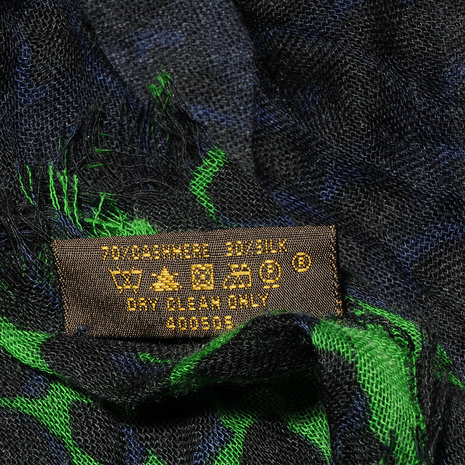 Louis Vuitton Cashmere Leopard Blurry Leo Stole Kaki 5 of 5