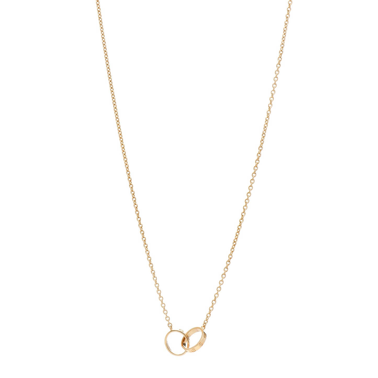 18K Yellow Gold Interlocking LOVE Necklace