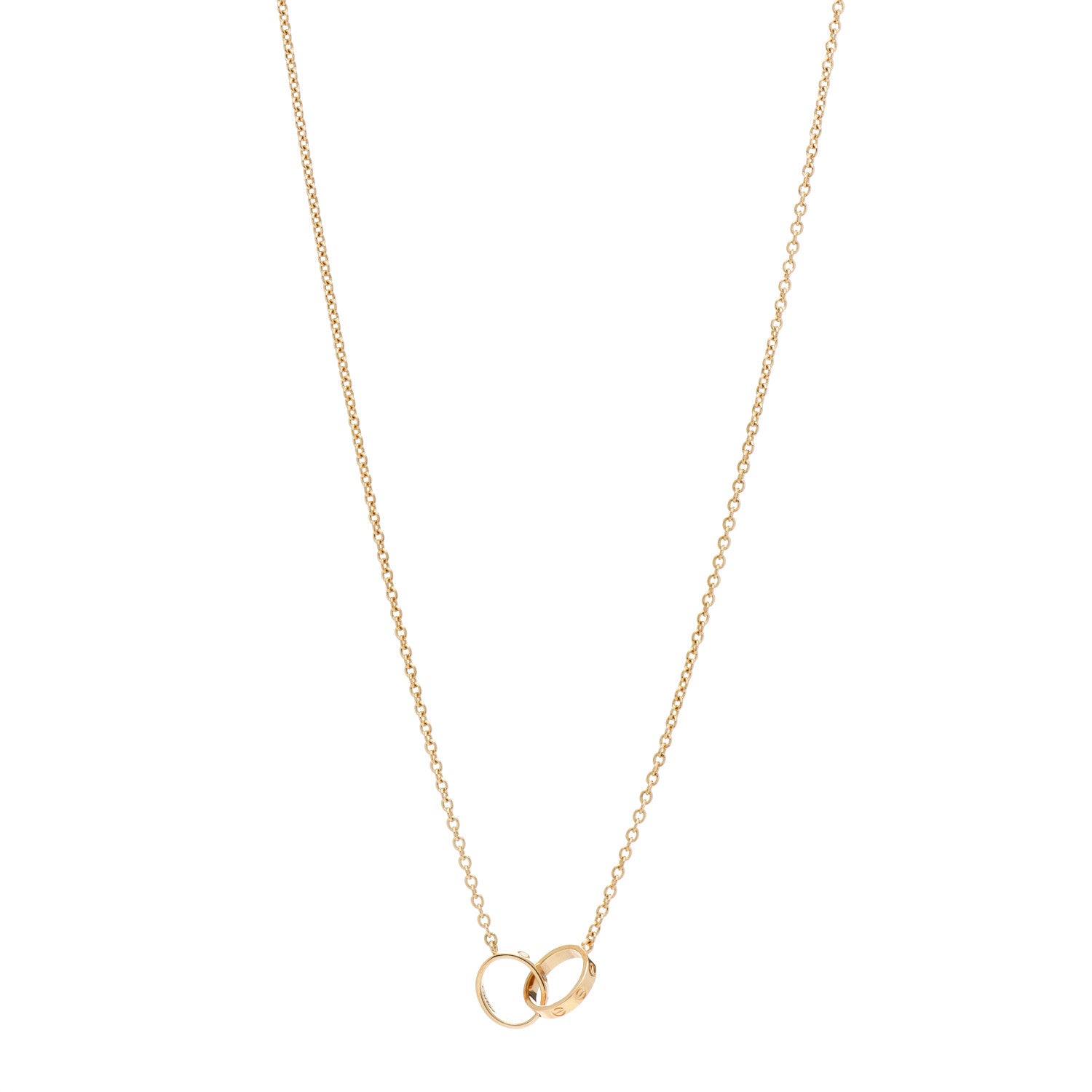 Cartier 18K Yellow Gold Interlocking LOVE Necklace 1 of 3