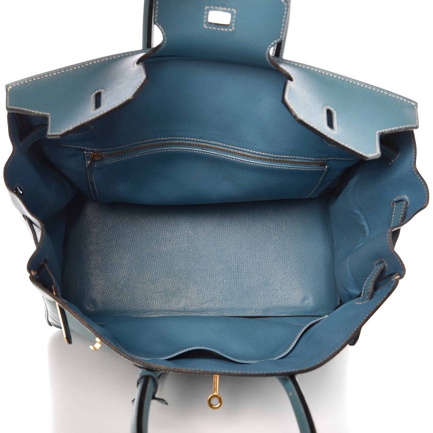 Epsom Birkin 35 Blue Jean