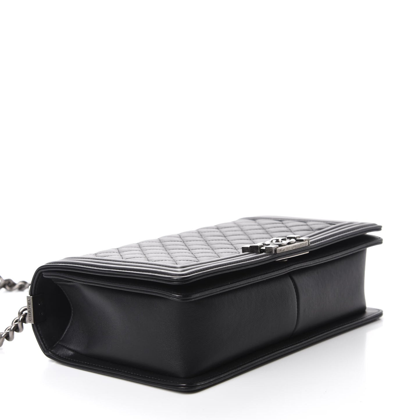 Calfskin Quilted New Medium Boy Flap Black