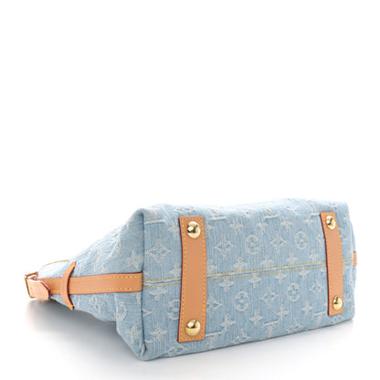 Louis Vuitton Monogram Denim CarryAll PM Sky Blue 4 of 10