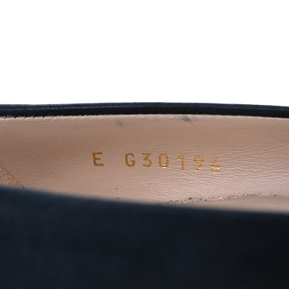 Chanel Wax Suede Wood Pumps 38 Black Brown 10 of 11