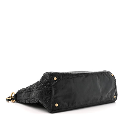 Chanel Vinyl Medium Rock and Chain Bowler Black 4 of 10