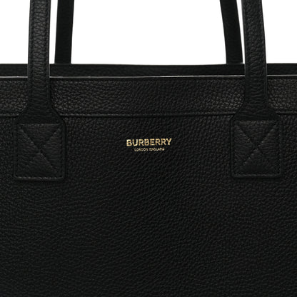 Burberry Grainy Calfskin Medium London Tote Bag Black 6 of 8
