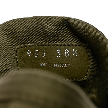 Prada Canvas Gabardine Espadrille 45mm Platform Sneakers 38.5 Militare 7 of 10