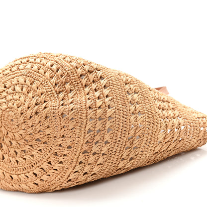 Saint Laurent Raffia Calfskin Small Panier Tote Naturel 10 of 11