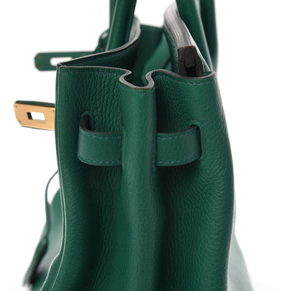 Hermes Taurillon Clemence Birkin 35 Vert Vertigo 24 of 35
