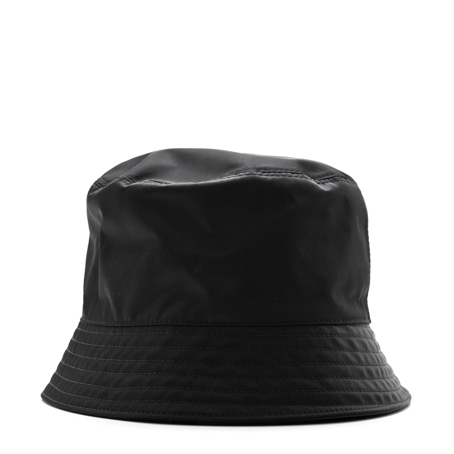 Re-Nylon Metal Triangle Logo Womens Bucket Hat M Black