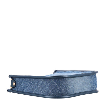 Chanel Washed Denim Quilted Small Hobo Blue 4 of 10