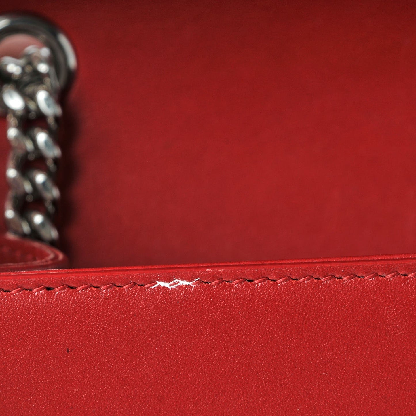 Calfskin Small Classic Monogram Kate Tassel Satchel Red