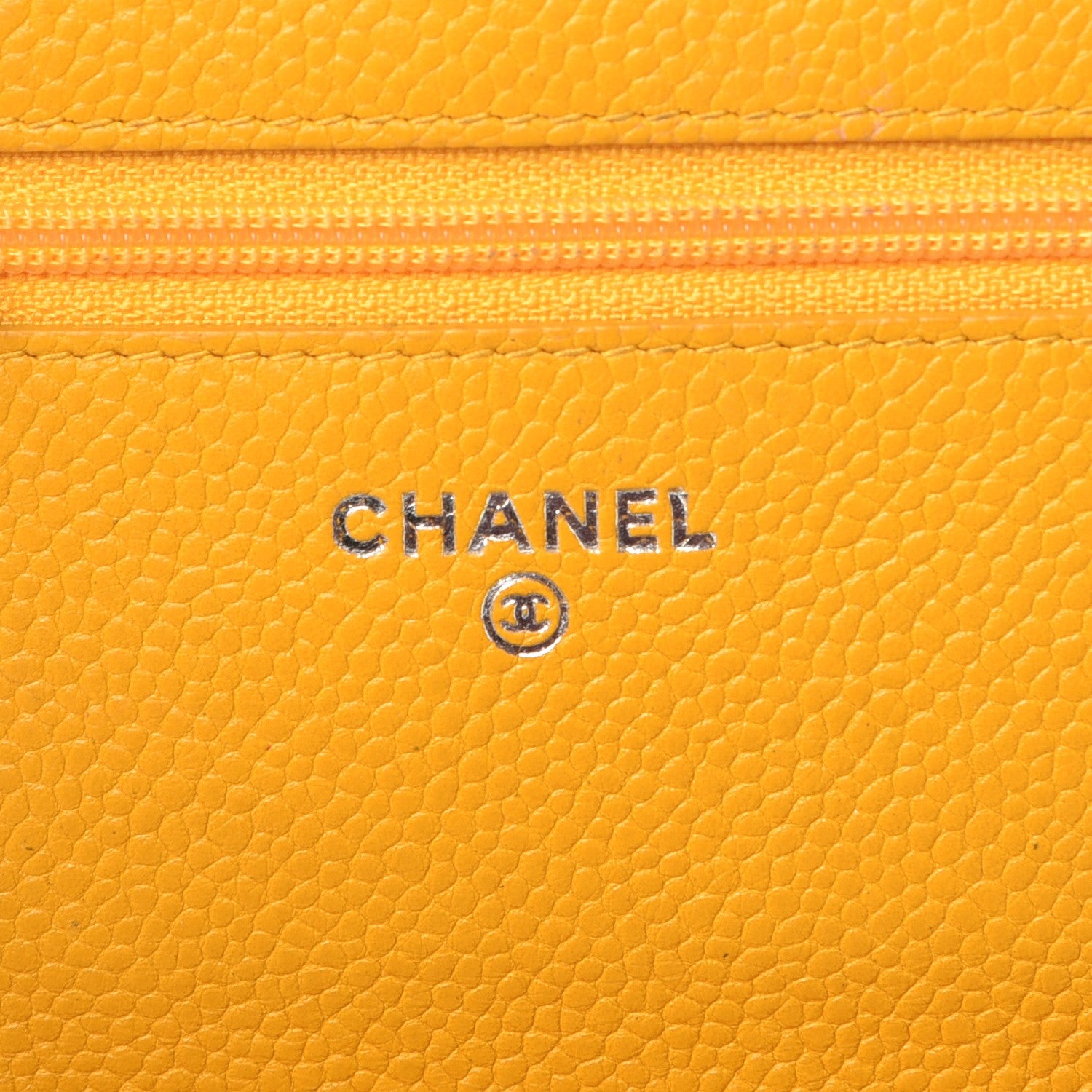 Chanel Caviar Wallet On Chain WOC Yellow 6 of 15