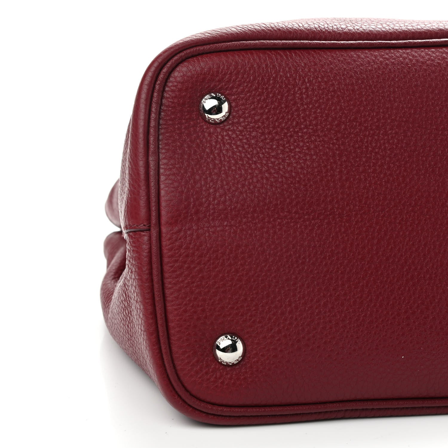 Prada Vitello Daino Tote Cerise 7 of 9
