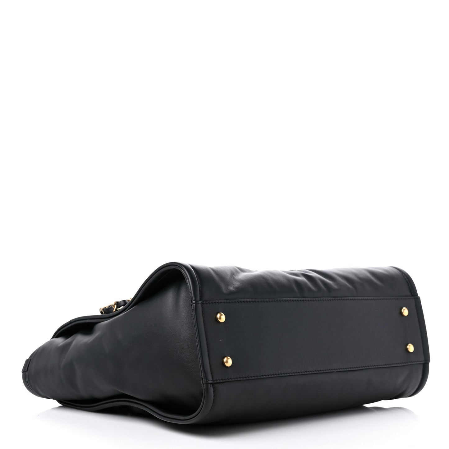 Calfskin Small Deauville Tote Black