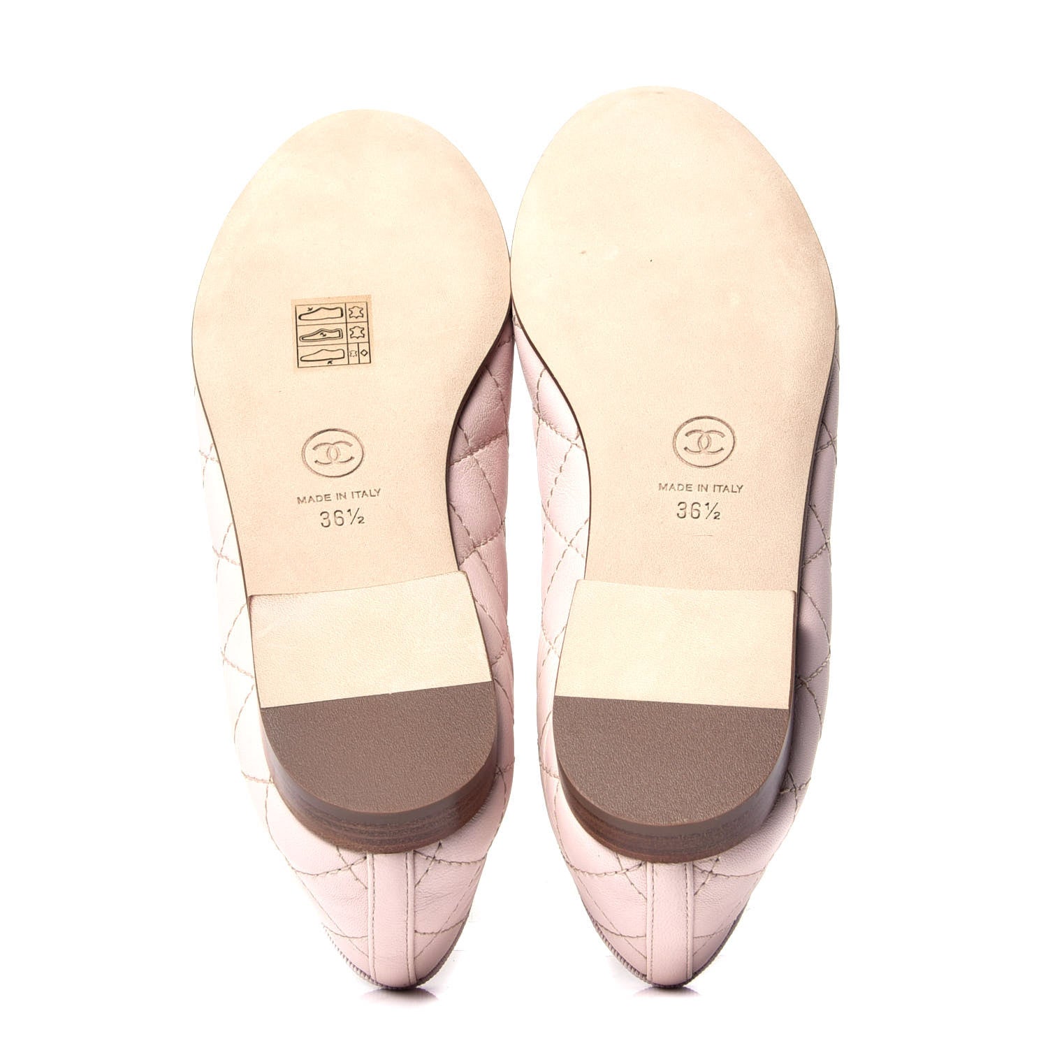 Chanel Lambskin Quilted Cap Toe Ballerina Flats 36.5 Beige 5 of 6